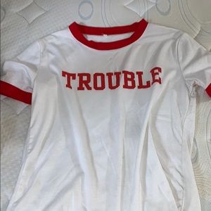 Red and white Short sleeve tee